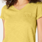 Style & Co Women's Petite V-Neck Pocket T-Shirt Darkyellow Size PP