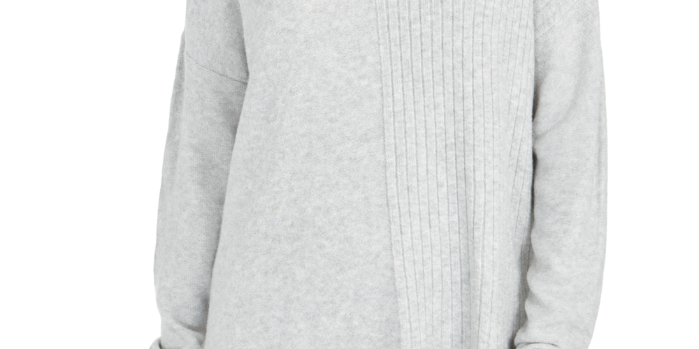 Style & Co Women's Ribbed Turtleneck Sweater Gray Size PP
