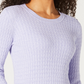 Karen Scott Women's Cotton Baby Cable-Knit Sweater Purple Size Medium