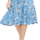 Charter Club Women's Floral Print MIDI Knit Dress Blue Size -M