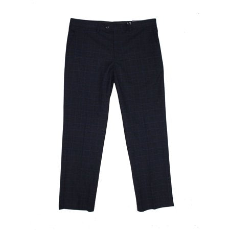 Vince Camuto Men's Dress Pants Plaid Slim Stretch Black Size 32X32
