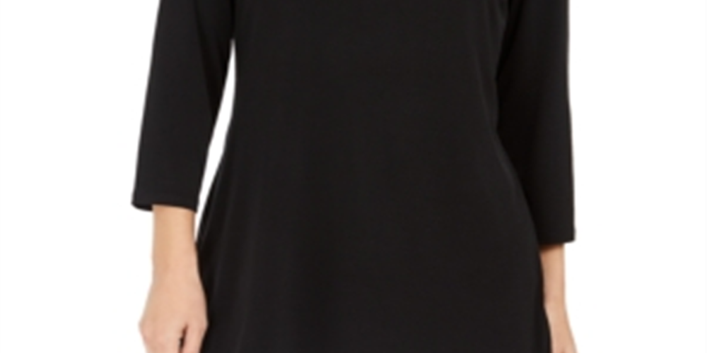 JM Collection Women's Embellished Cutout Top Black  Size XS