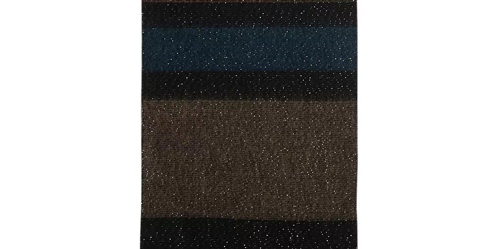 Steve Madden Women's Lurex Striped Muffler Scarf Black One Size