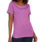 Karen Scott Women's Cotton Crochet Trim T-Shirt Purple Size Medium
