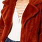 CoffeeShop Junior's Faux Fur Coat Orange Size Large