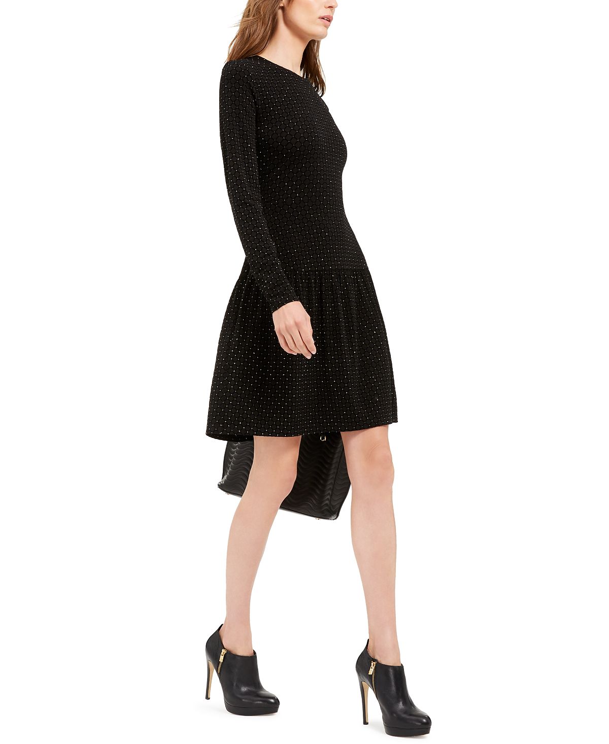 Michael Michael Kors Embellished Shirt Dress Size Petite L