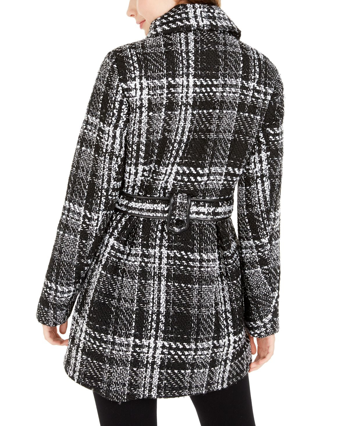 BCX Junior's Double Breasted Coat Black Size L