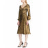 ralph-lauren-womens-long-sleeve-tea-length-wrap-dress-gold-size-8