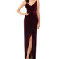 Betsy & Adam Women's Spaghetti Strap Full Length Purple Size 8