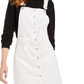 Oat Women's Corduroy Overall Jumper Dress White Size 10
