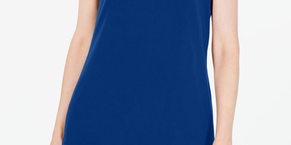 Charter Club Women's Boat Neckline Top Blue Size Large