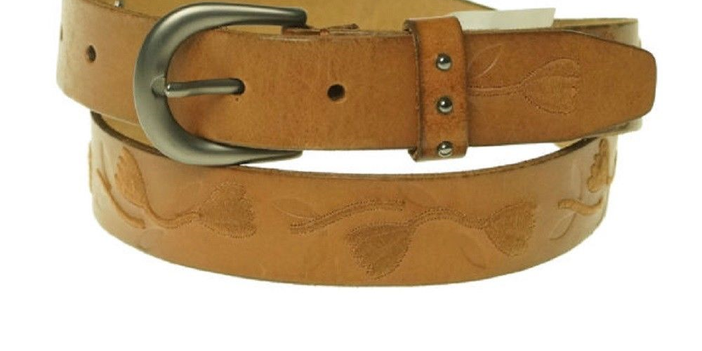 Fossil Women's Modern Floral Vine Belt Brown Size S