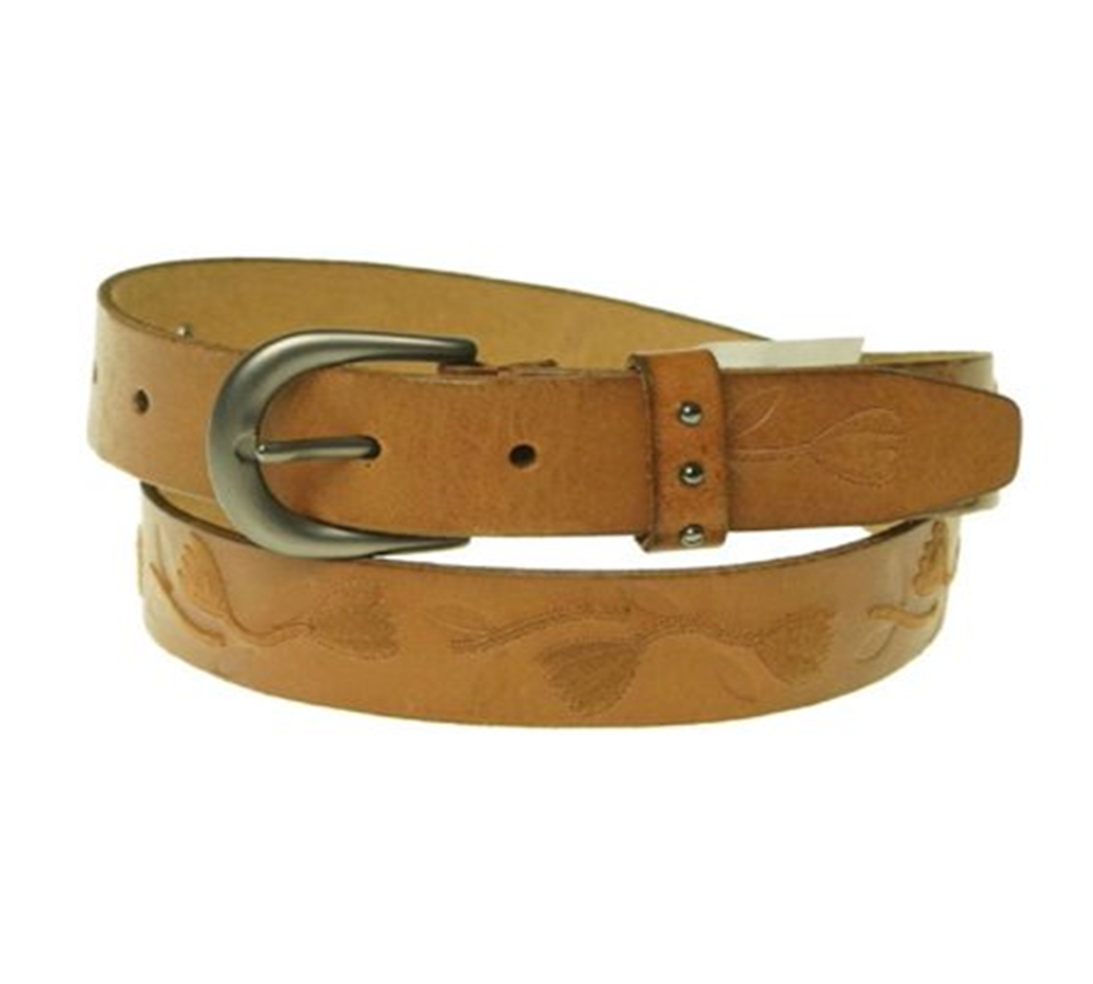 Fossil Women's Modern Floral Vine Belt Brown Size S