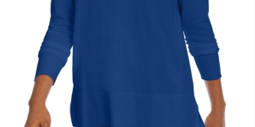 Maison Jules Women's V Neck Sweater Blue Size Small