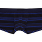 Boss Men's Stripe Boxer Briefs Blue Size Large