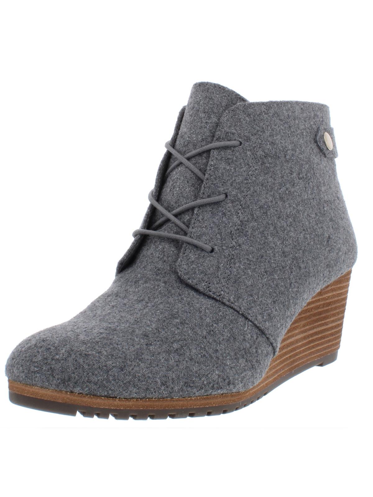 Dr. Scholl's Womens Conquer Wedge Bootie Gray Size 9 M
