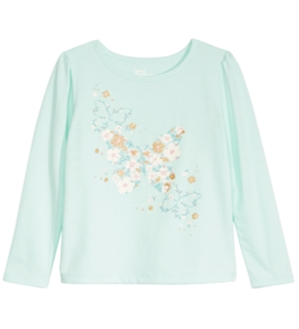 Epic Threads Toddler Girl's Butterfly Flower T-Shirt Various Blue Size 4T