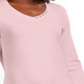 Karen Scott Women's Grommet Neck Cotton Top Pink Size X-Small