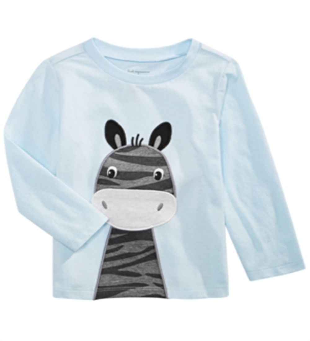 First Impressions Toddler Boy's Zebra Print T-Shirt Blue Size 3T