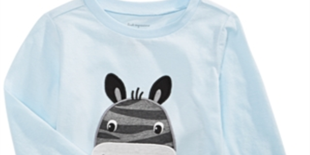First Impressions Toddler Boy's Zebra Print T-Shirt Blue Size 3T