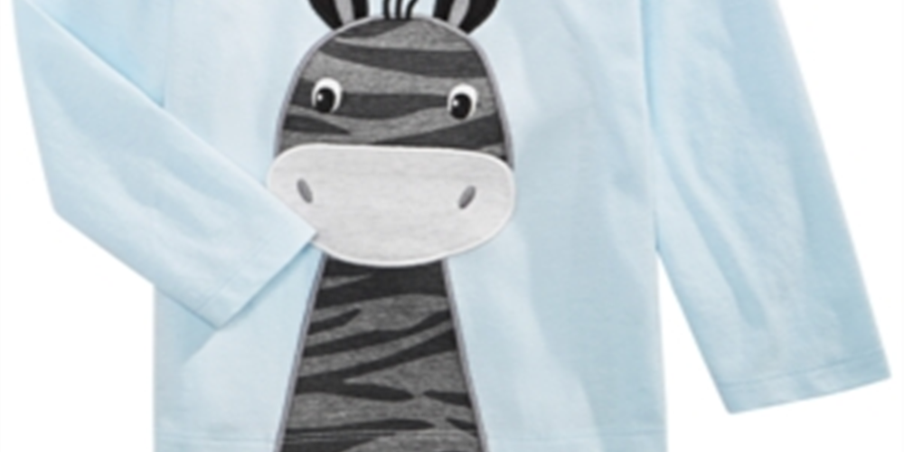 First Impressions Toddler Boy's Zebra Print T-Shirt Blue Size 3T