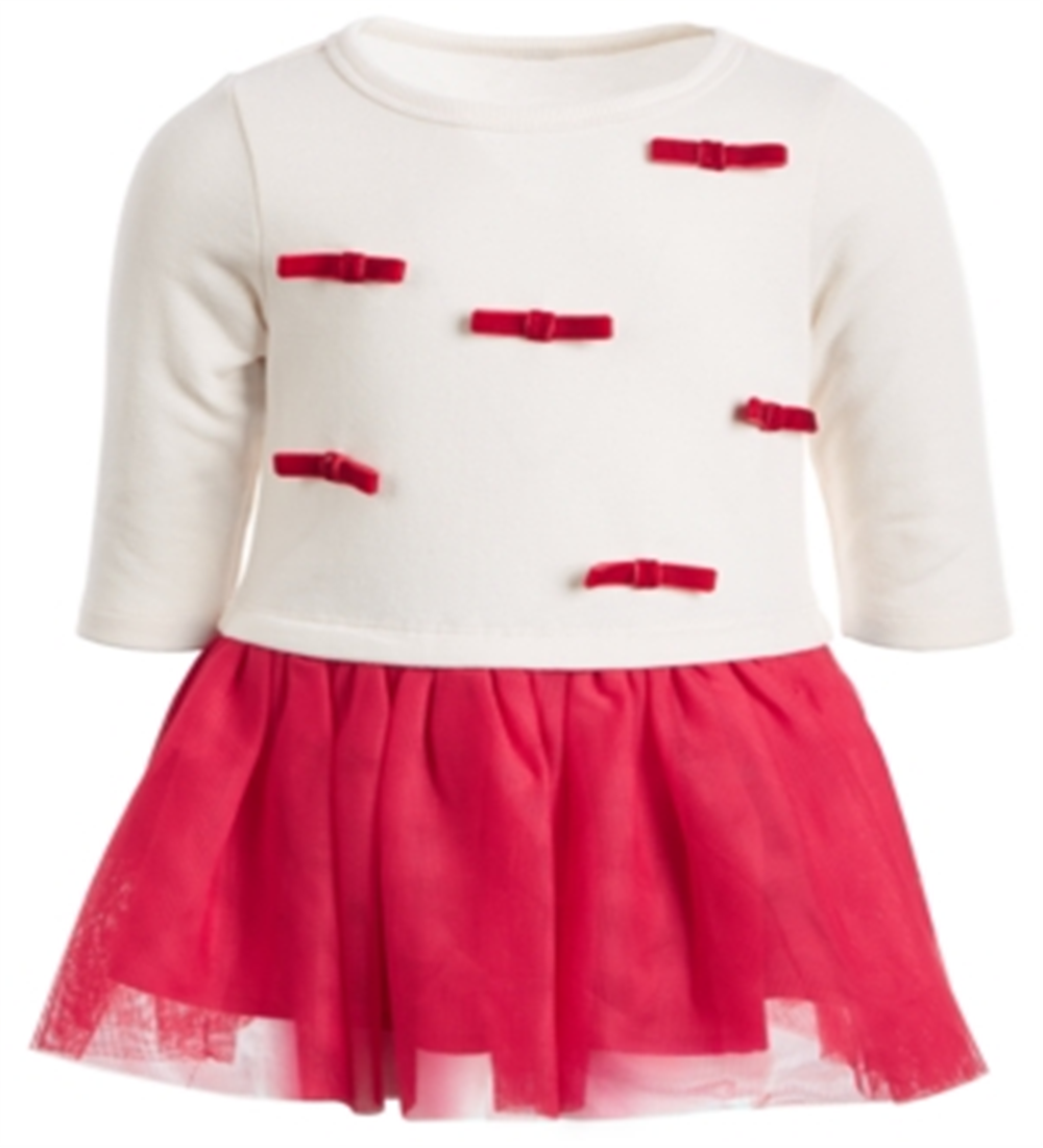 First Impressions Infant Girl's Bow and Tulle Tutu Dress Red Size 12 Months
