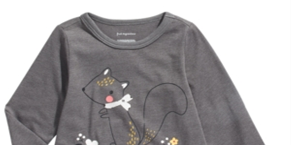 First Impressions Baby Girl's Squirrel T-Shirt Gray Size 18MOS