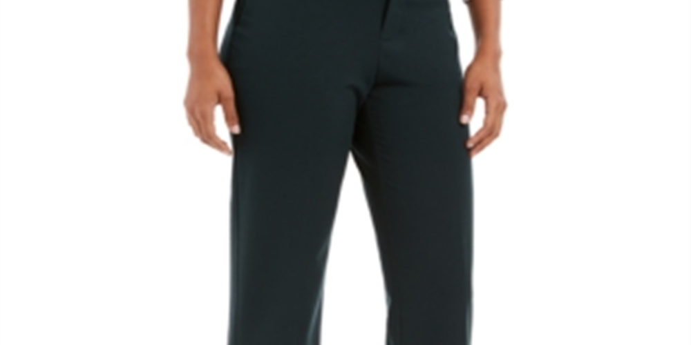 Charter Club Women's Solid Trousers Green Size 2