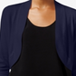 Jessica Howard Women's 3/4 Sleeve Open Cardigan Topl Blue Size Large