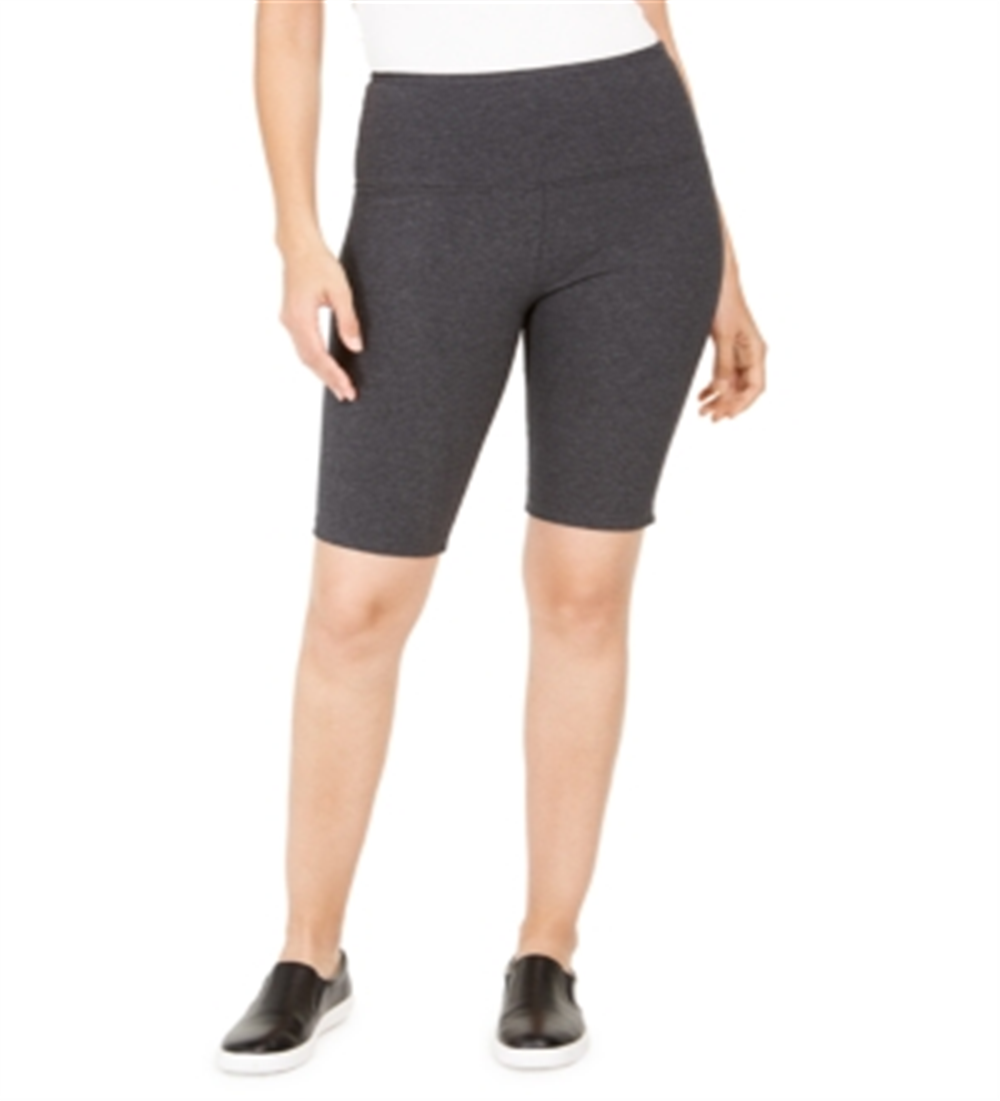 Style & CoWomen's Yoga Bike Shorts Grey Size X-Large