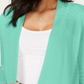 Charter Club Women's Geo Stitch Completer Sweater Blue Size Petite Small