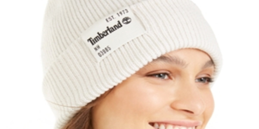 Timberland Women's Classic Tall Recycled Beanie White One Size