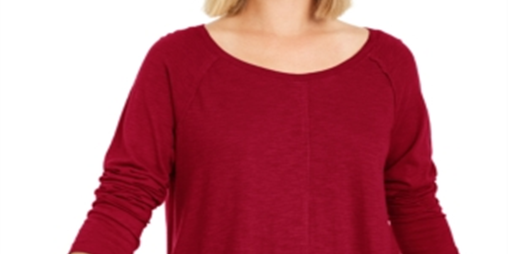 Style & Co Women's SeaHigh Low Top Red Size Petite S
