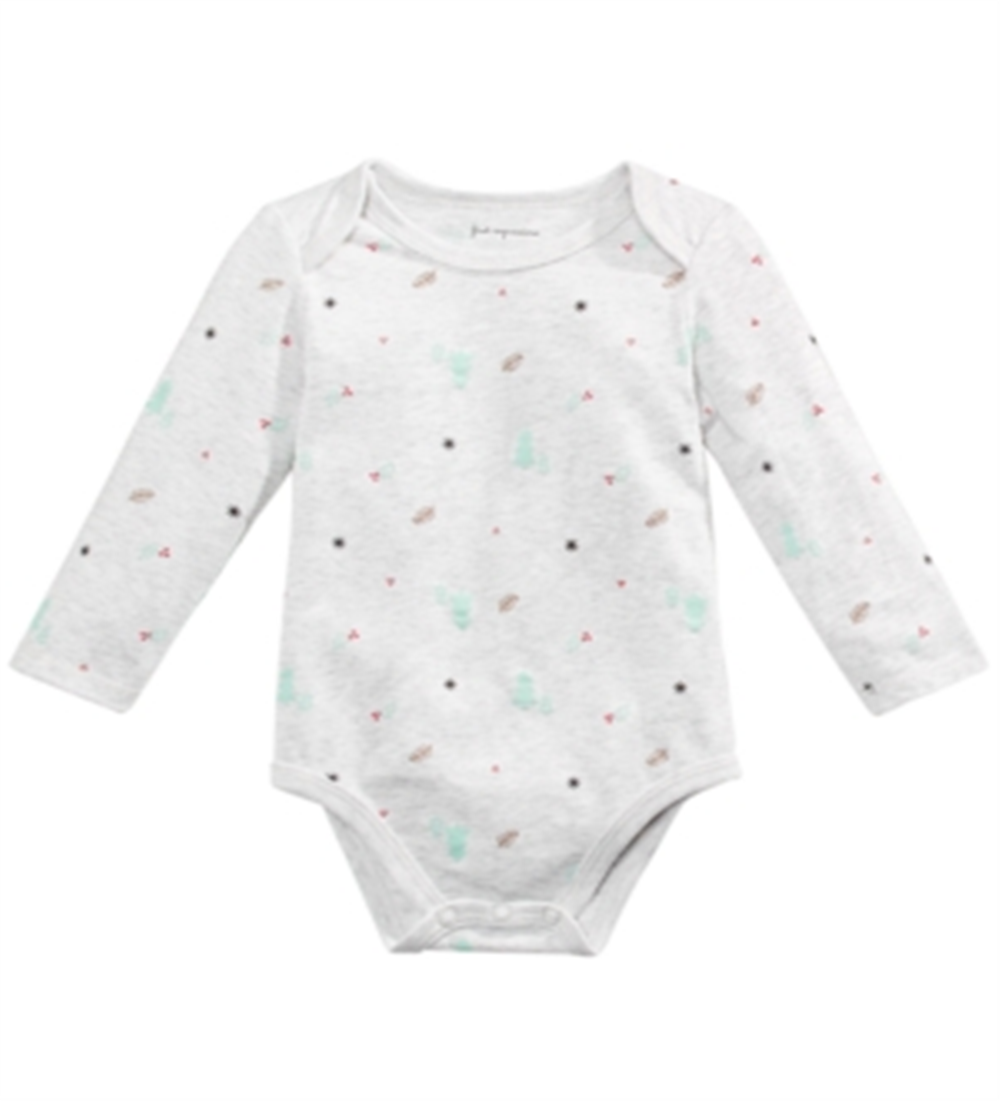 First Impressions Baby Boy's Tree Print Bodysuit Gray Size 3-6 Months