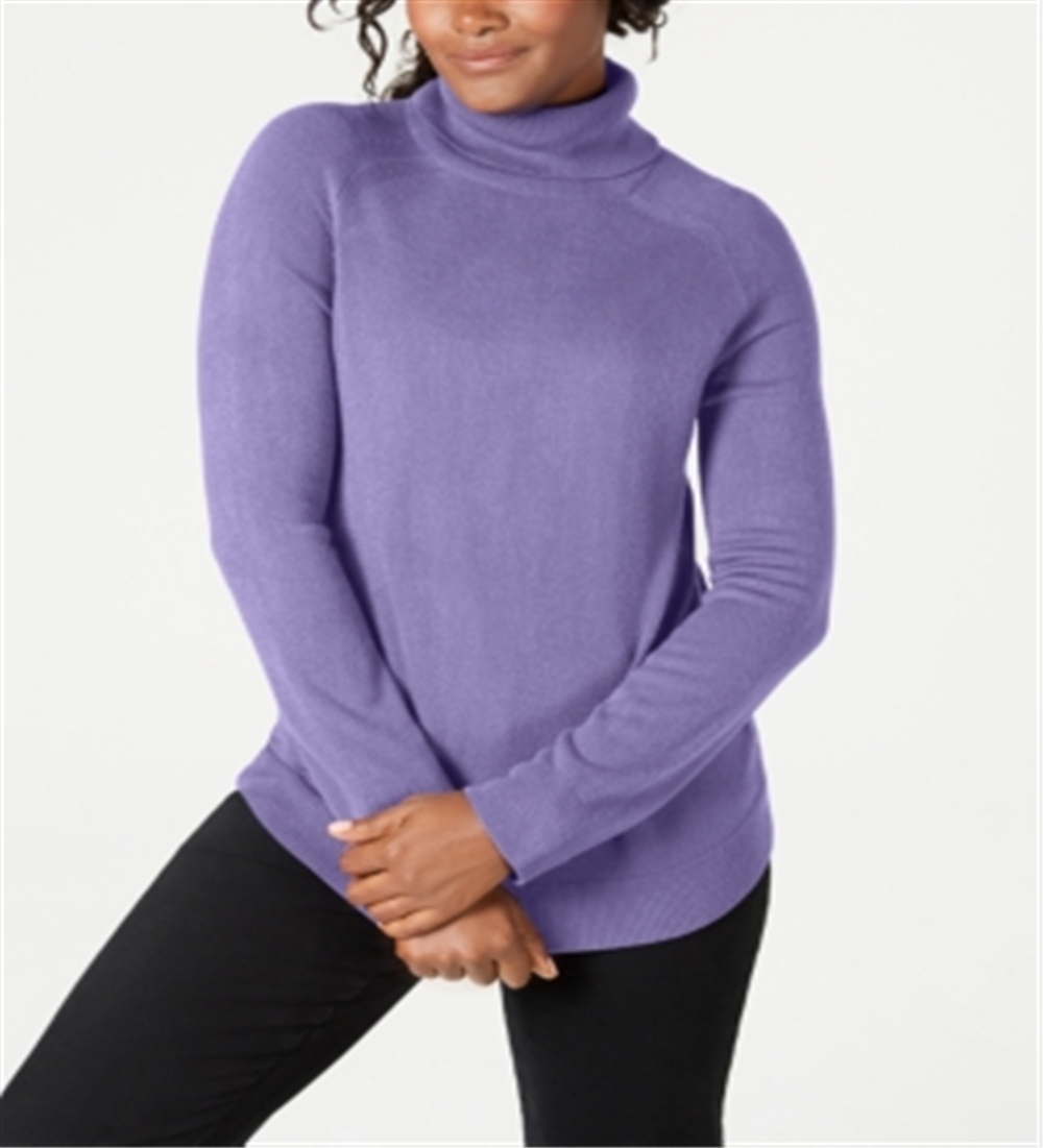 Karen Scott Women's Turtleneck Sweater Purple Size X-Large