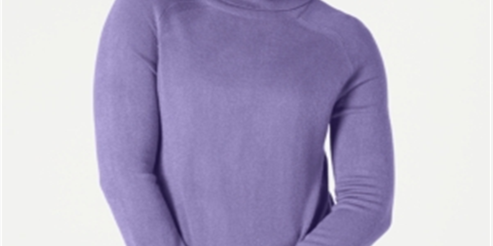 Karen Scott Women's Turtleneck Sweater Purple Size X-Large