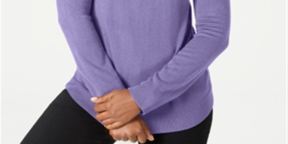 Karen Scott Women's Turtleneck Sweater Purple Size X-Large