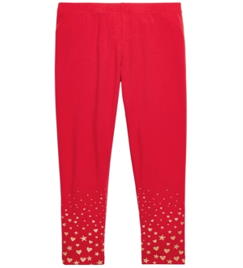 Epic Threads Little Girl's Printed Hem Leggings Red Size 5
