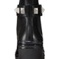 Michael Kors Women's Glenn Leather Lug Sole Ankle Boots Black Size 5M
