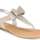 Material Girl Women's Shayleen Open Toe Casual T-Strap Sandals Gray Size 7.5M