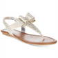 Material Girl Women's Shayleen Open Toe Casual T-Strap Sandals Gray Size 7.5M