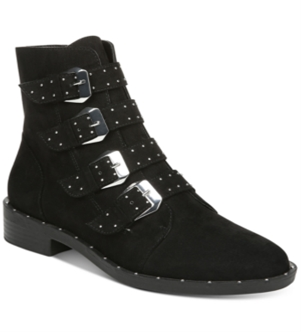 Bar III Women's Margo Faux Suede Ankle Booties Black Size 6.5 M