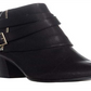 Thalia Sodi Women's Tully Faux Leather Block Heel Booties Black Size 5 M