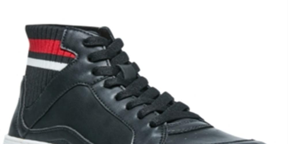 Madden Girl Women's Bilijo Varsity High Top Sneakers Black Size 5.5