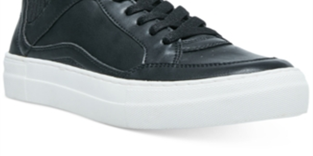 Madden Girl Women's Bilijo Varsity High Top Sneakers Black Size 5.5