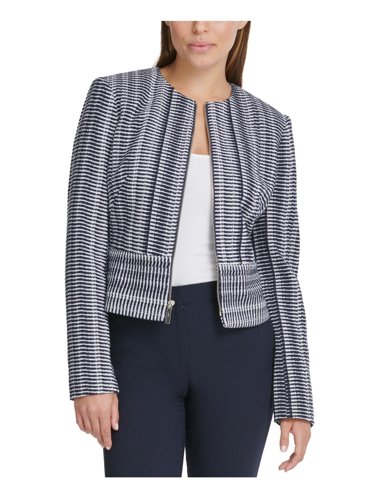 dkny-womens-striped-zip-front-jacket-blue-size-16