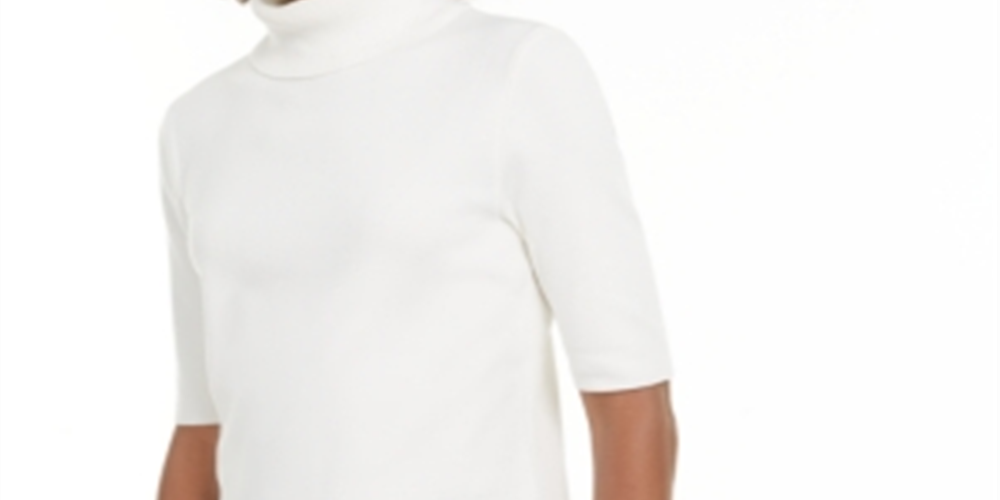 Alfani Women's Turtleneck Sweater White Size Petite Small