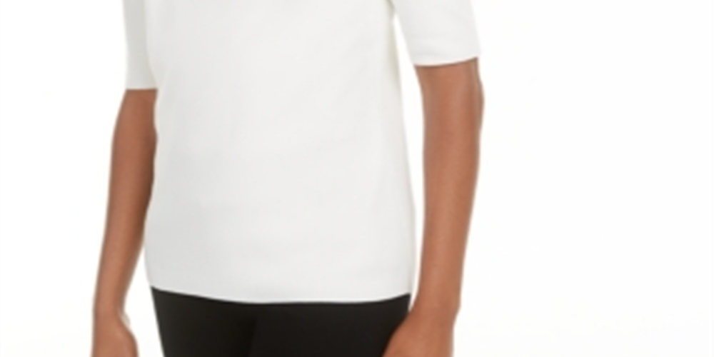 Alfani Women's Turtleneck Sweater White Size Petite Small