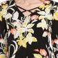 JM Collection Women's Printed Chiffon Hem Tunic BlackSize Small