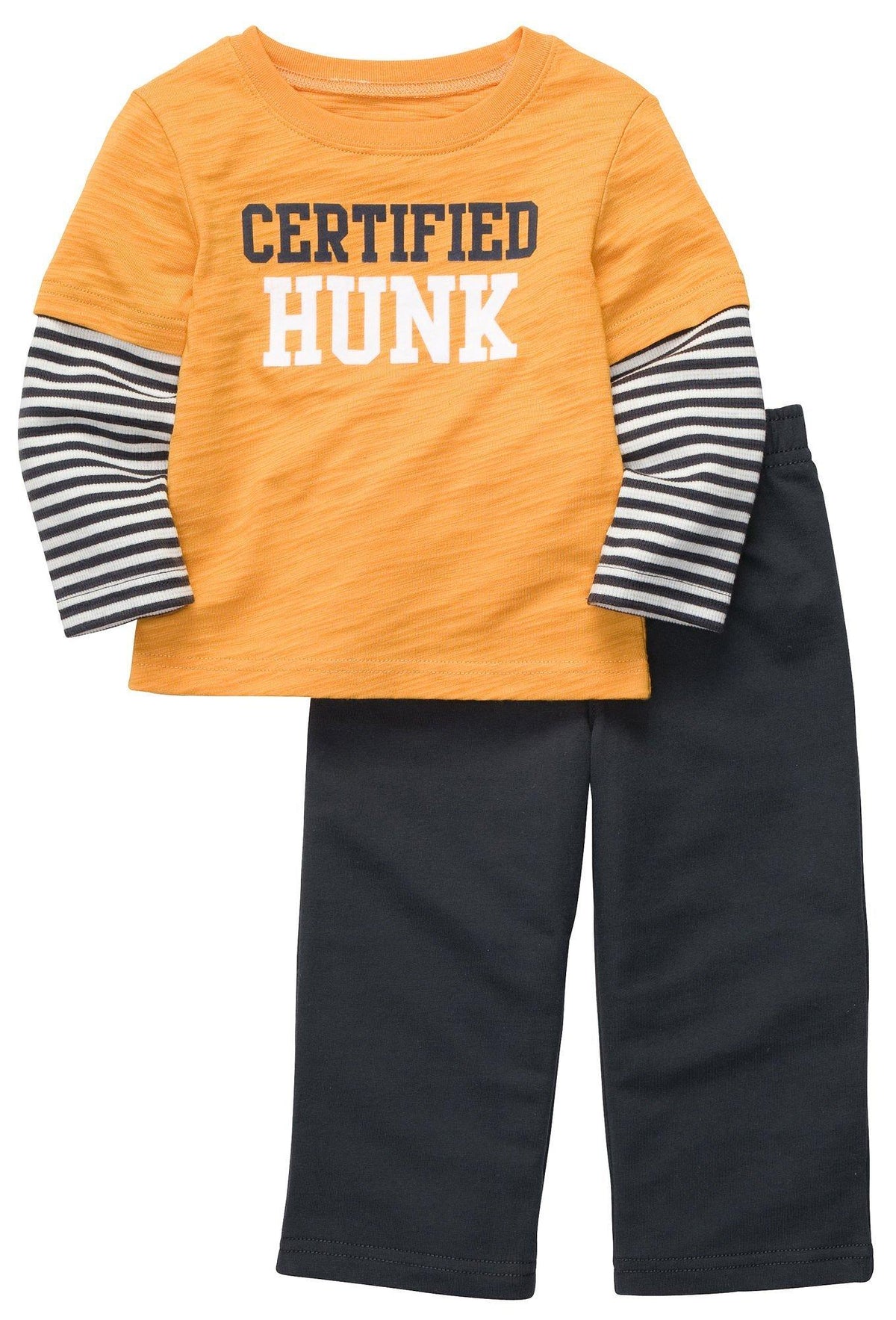Carter's Toddler Boy's Certified Hunk Stripe Pants Set Yellow Size 4T